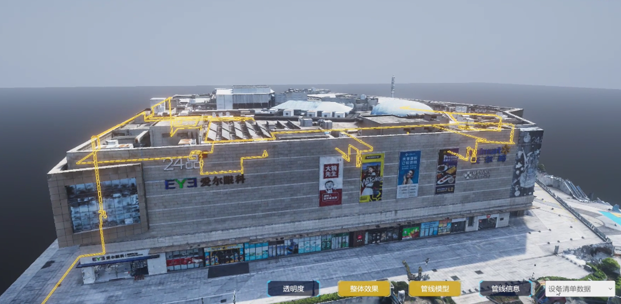 Commercial complex modeling and operations