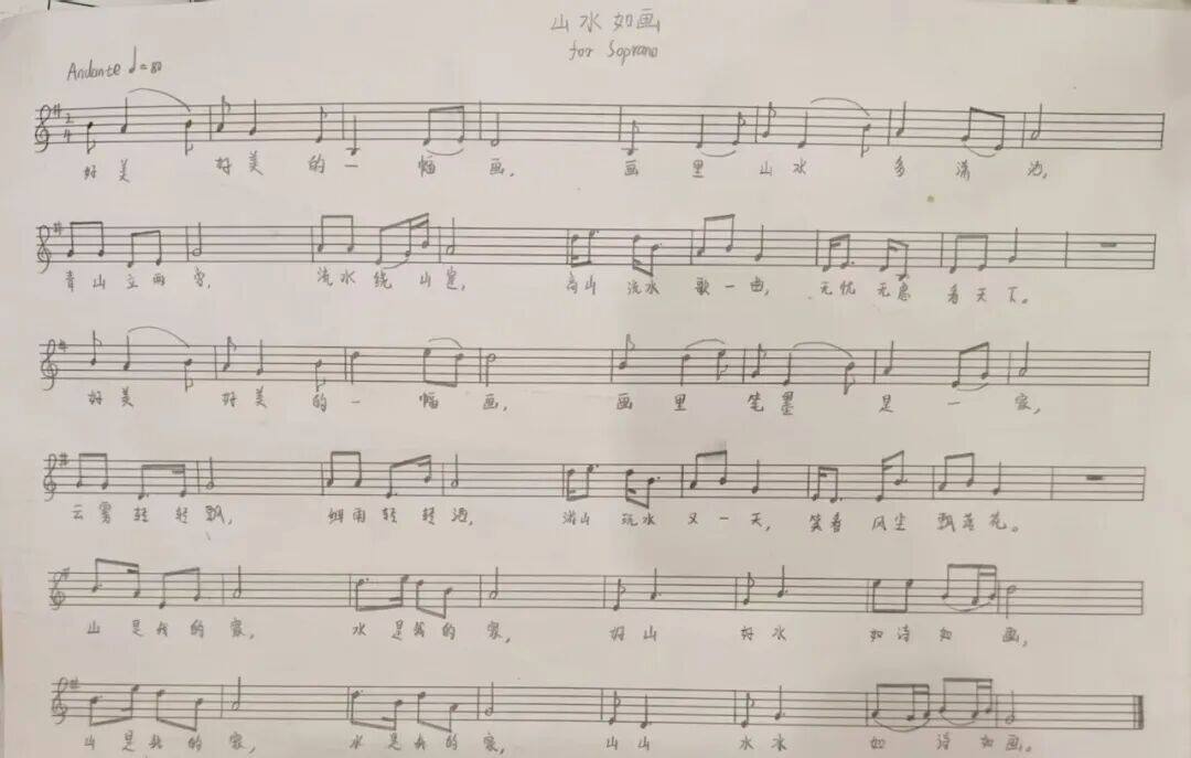 创作手稿《山水如画》