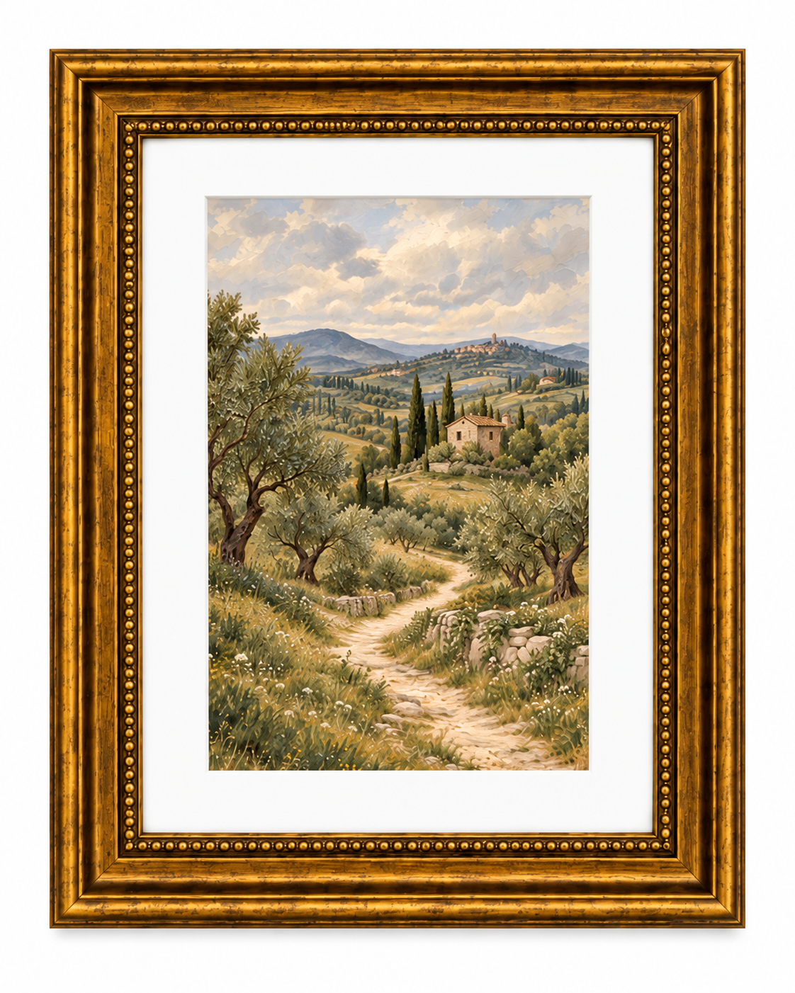 Antique Distressed Gold Frame