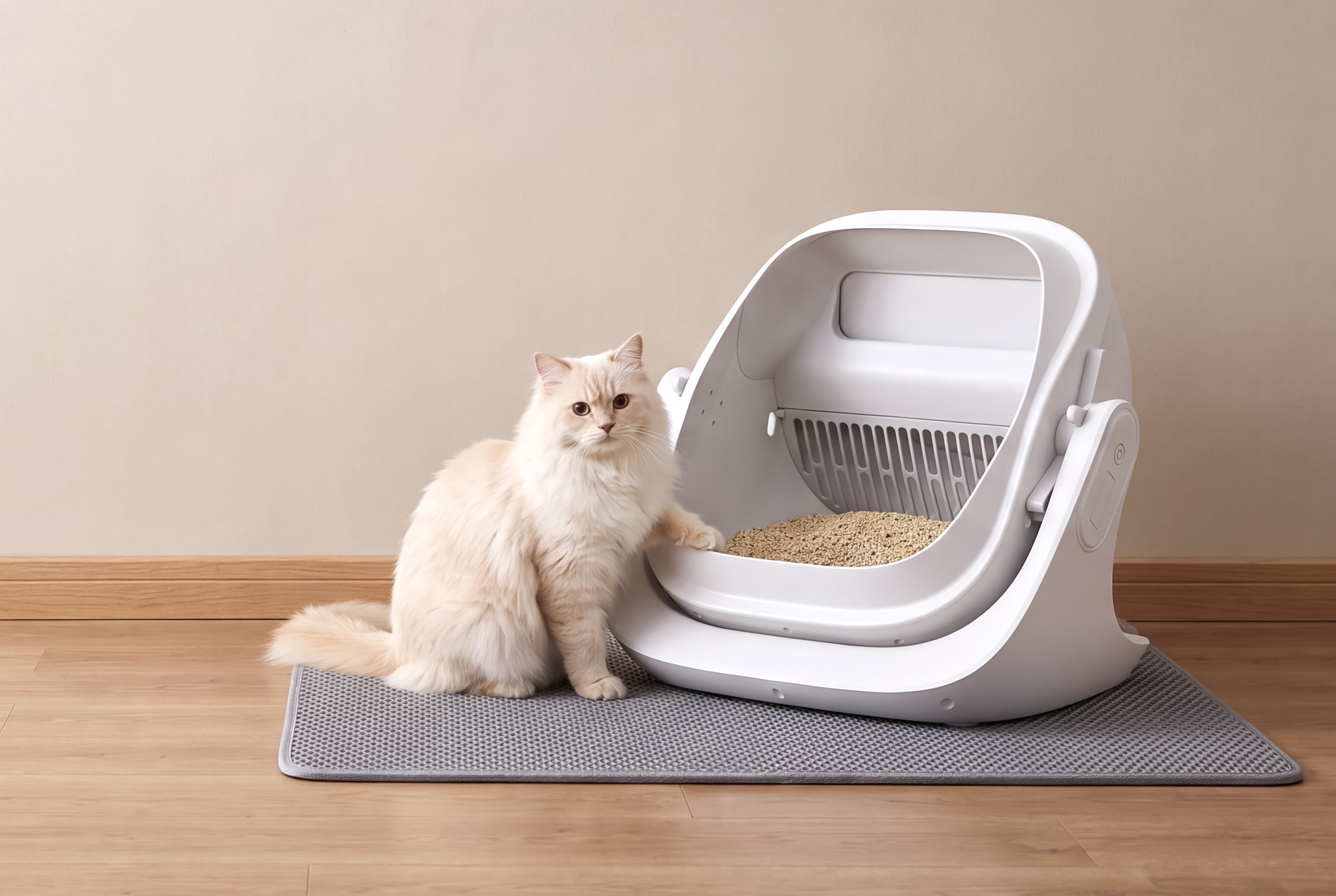 PY01 low entry cradle-style automatic cat litter box OEM supplier