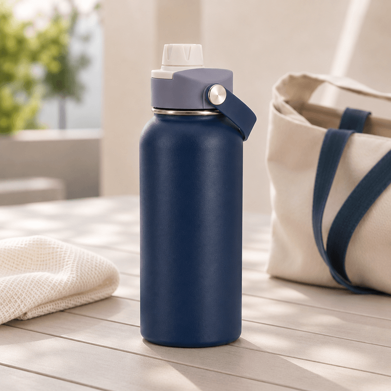 Wide Mouth 304 Stainless Steel Sports Bottle with Twist-Cap Chug Lid thumbnail 3