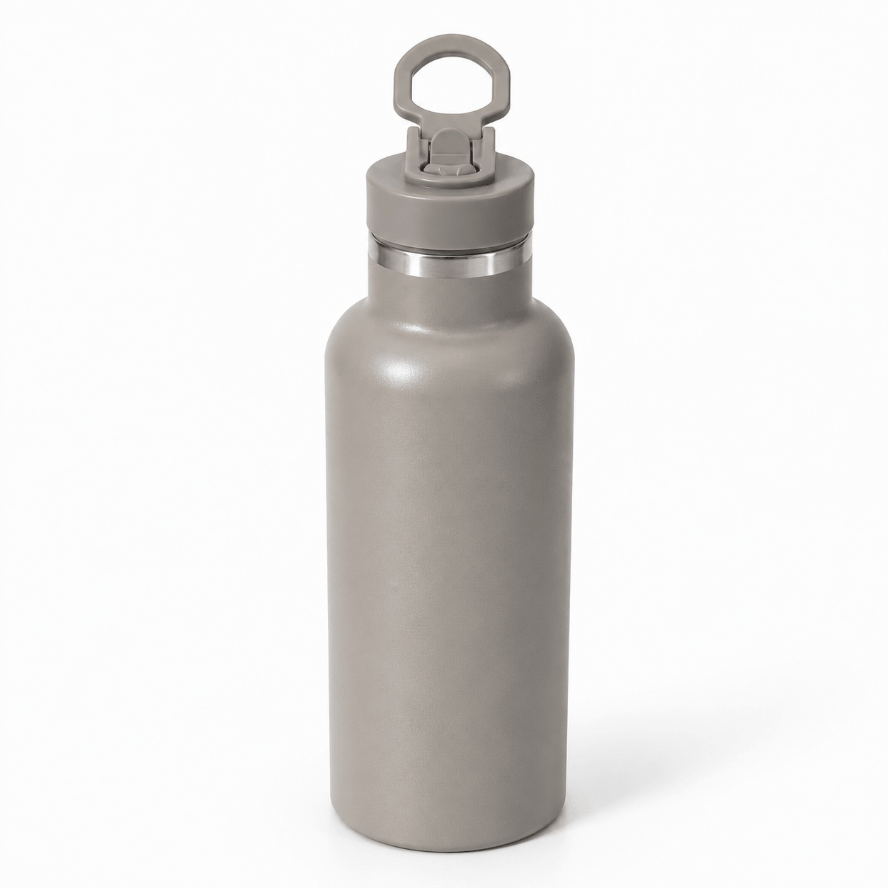 Standard Mouth 304 Stainless Steel Water Bottle with Metal-Pinned Straw Lid