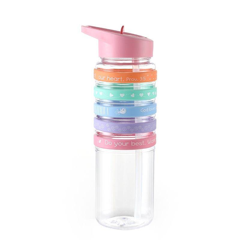 Sport Bottle with Flip Straw Lid & Silicone Sleeve