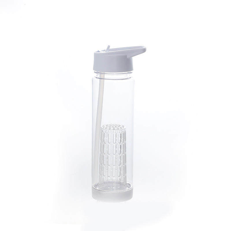 Plastic Sports Bottle with Flip Straw Lid & Tea Infuser thumbnail 2