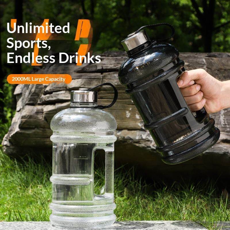 2L Large Capacity Sports Water Bottle with Tethered Lid thumbnail 2