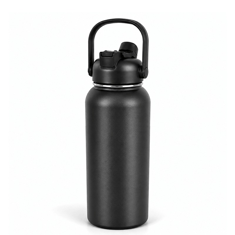 Wide Mouth 304 Stainless Steel Vacuum Insulated Sports Bottle with 2-in-1 Dual Drinking Lid