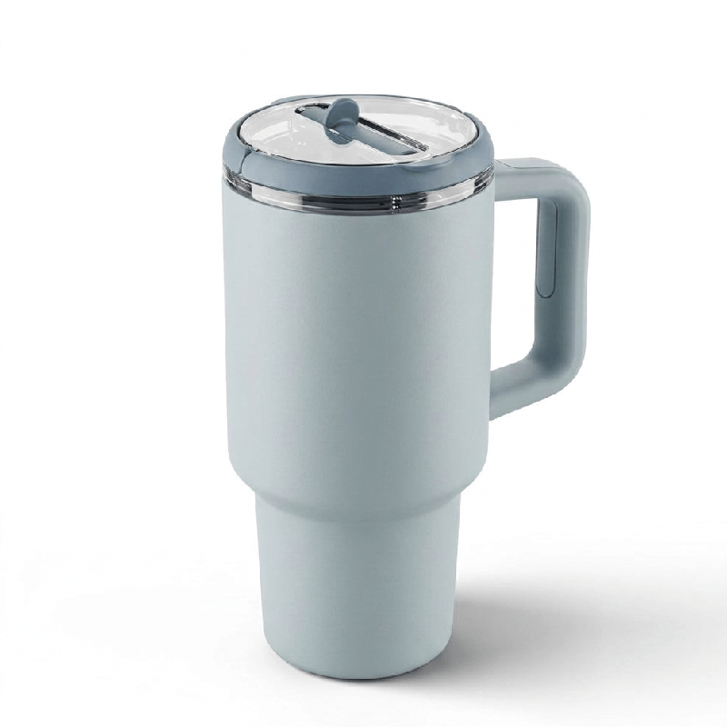 JIAHE JH-003 30 oz 40 oz insulated travel mug with flip-spout straw lid