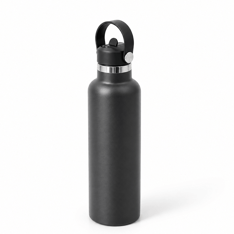 Standard Mouth 304 Stainless Steel Water Bottle with Classic Straw Lid