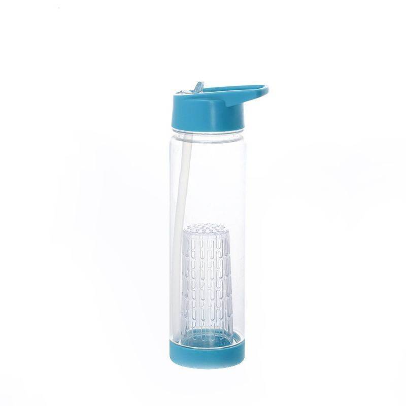 Plastic Sports Bottle with Flip Straw Lid & Tea Infuser thumbnail 3