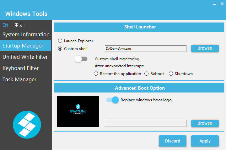 Windows Tools Task Manager options