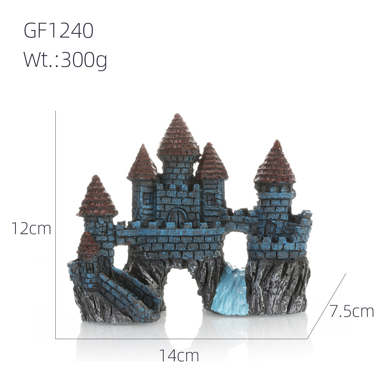 Resin underwater pyramid