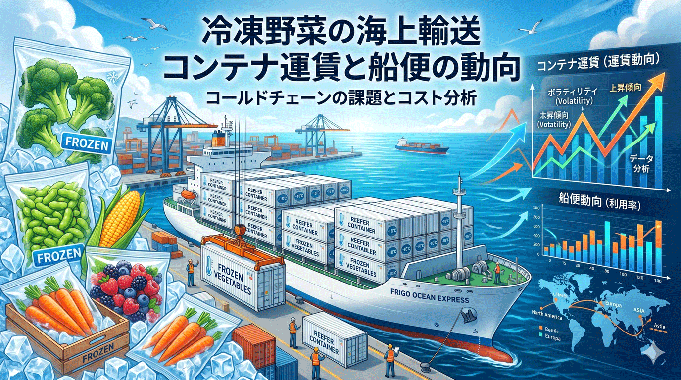 冷凍野菜の海上輸送、コンテナ運賃と船便の動向