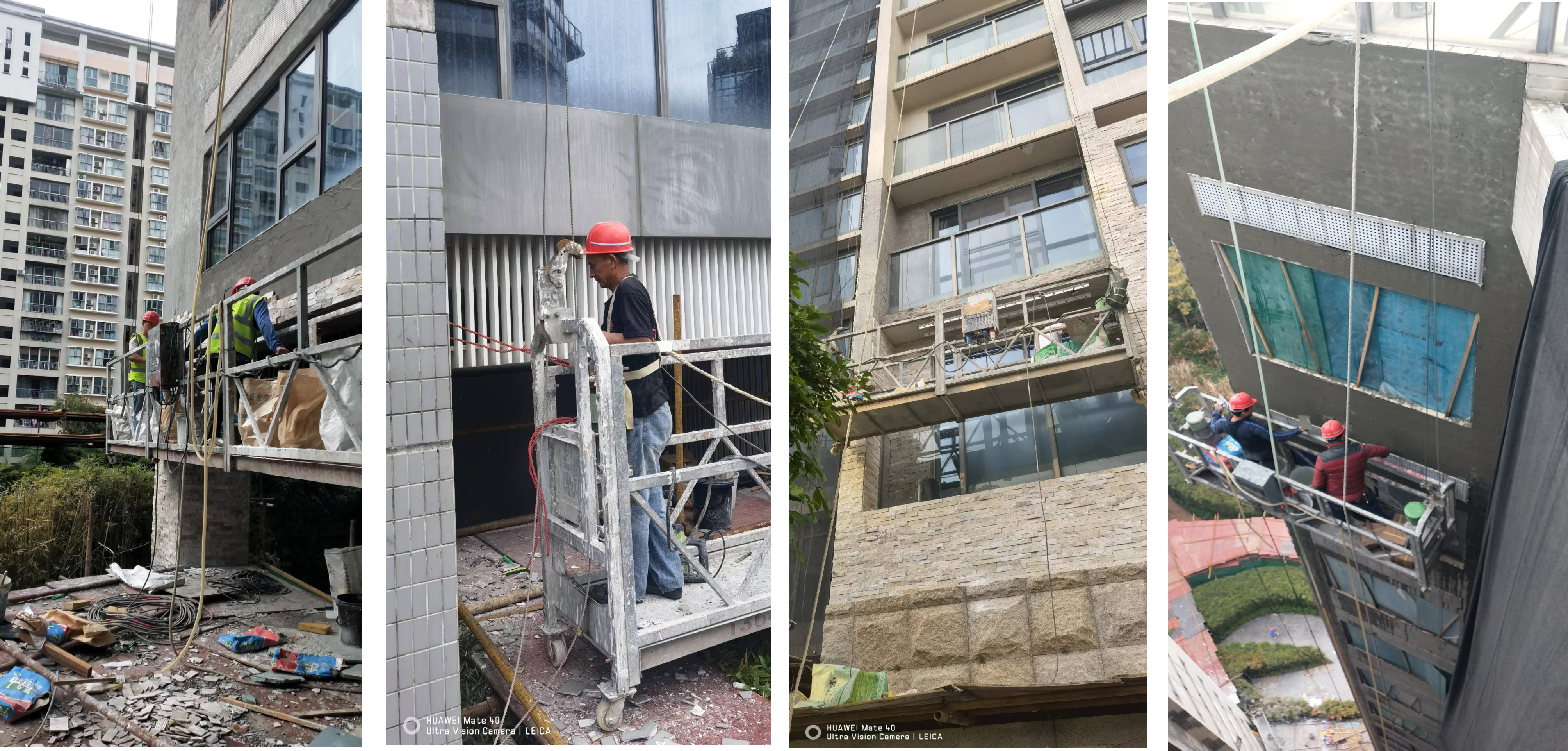  深圳南山区十五峯二期小区外墙砖脱落维修工程
