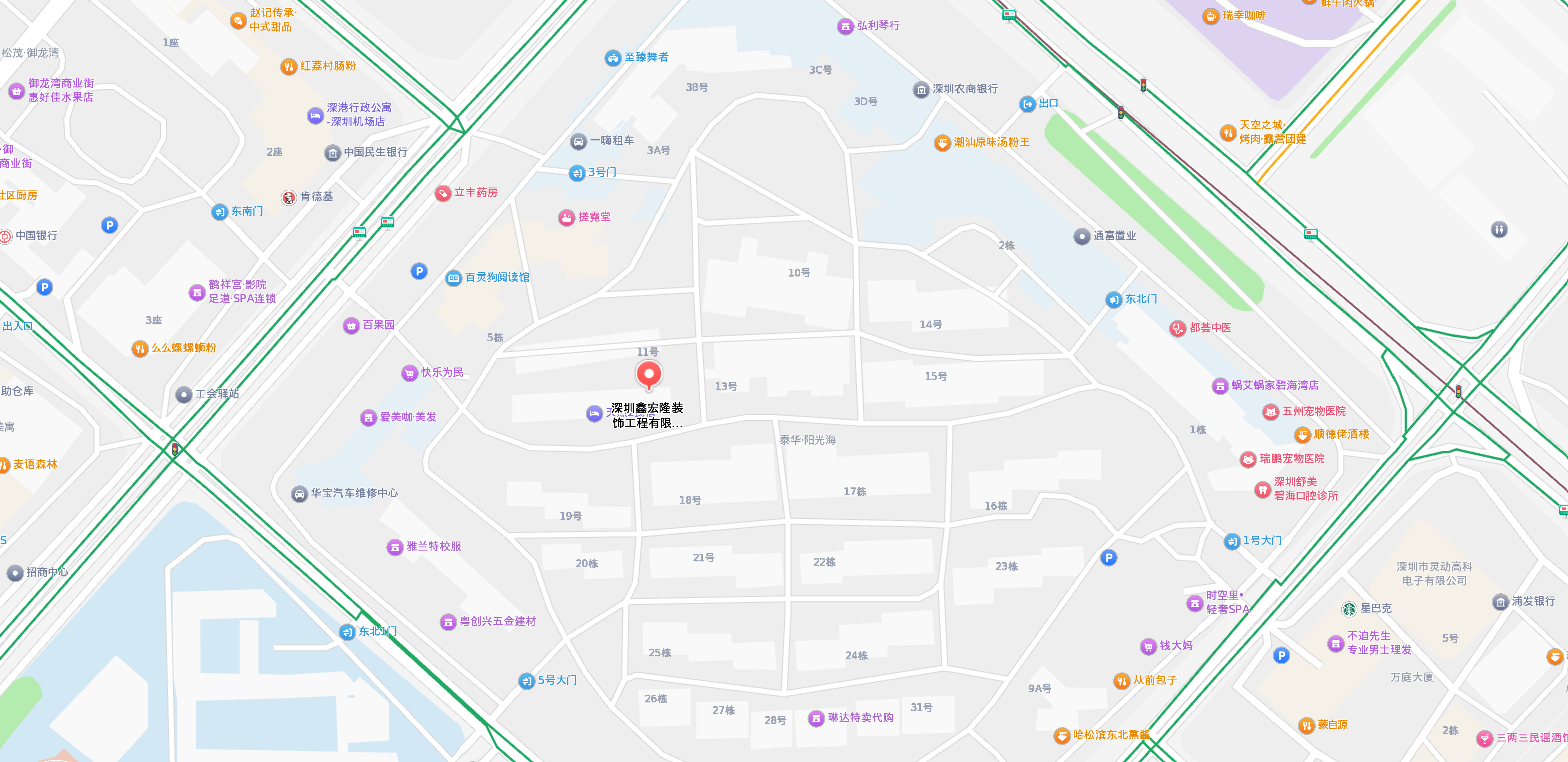 深圳鑫宏隆装饰工程有限公司位置地图