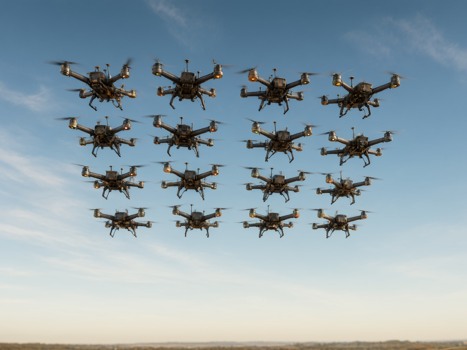 Multi-drone swarm formation flight