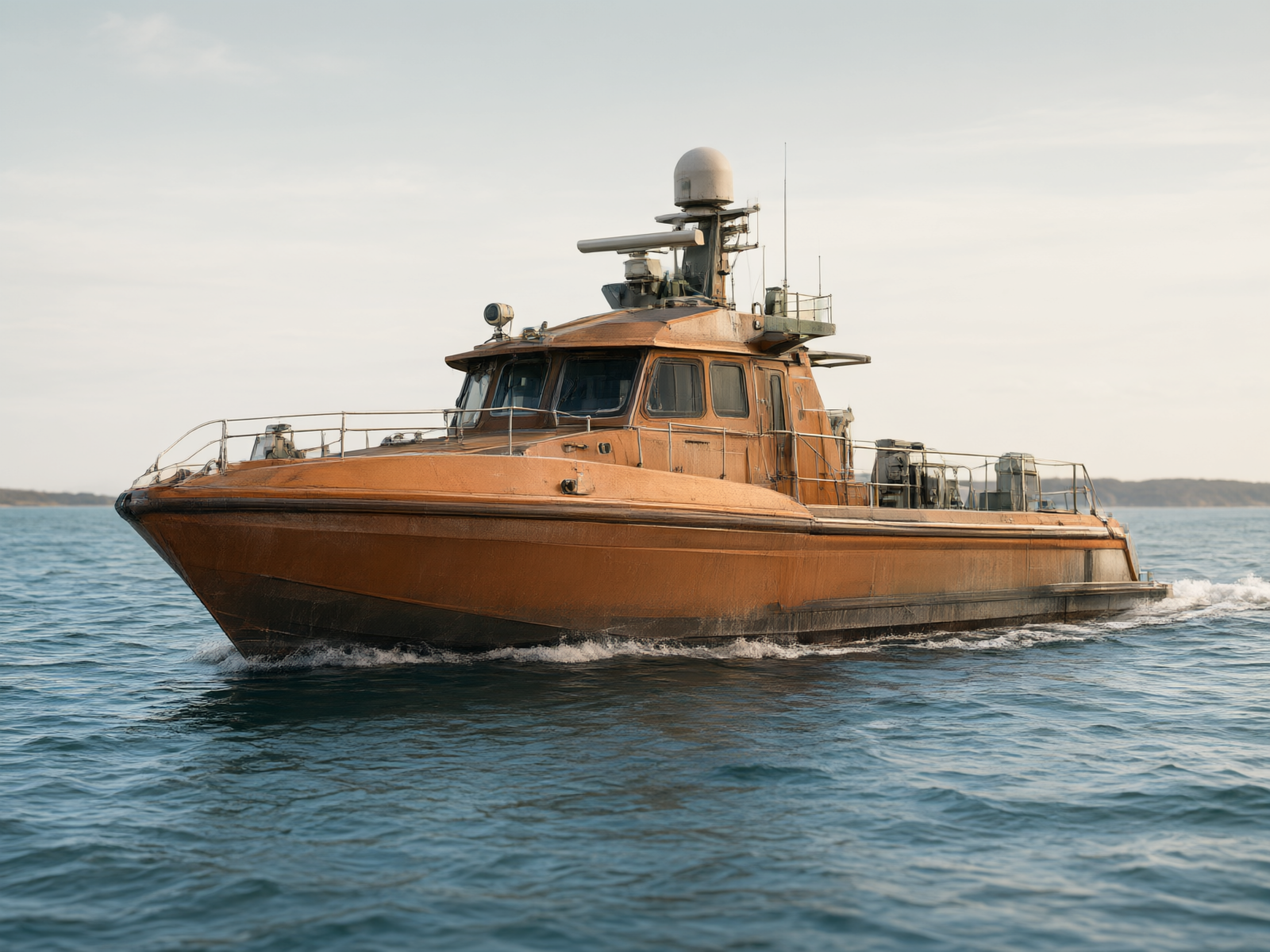 Xiaobing® large unmanned surface vessel navigating on water