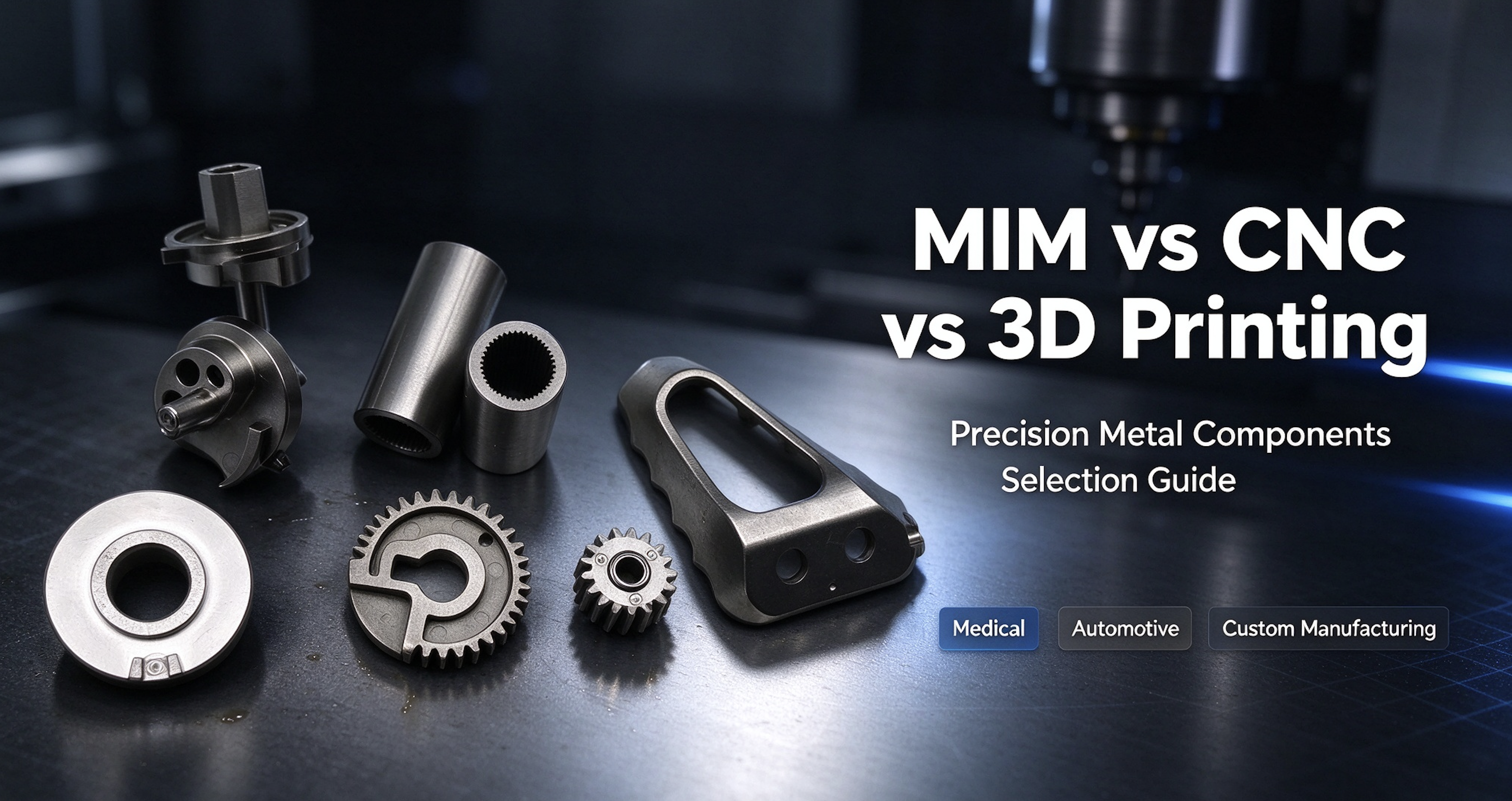 MIM vs CNC vs 3D Printing: How to Choose Precision Metal Components for Medical & Automotive