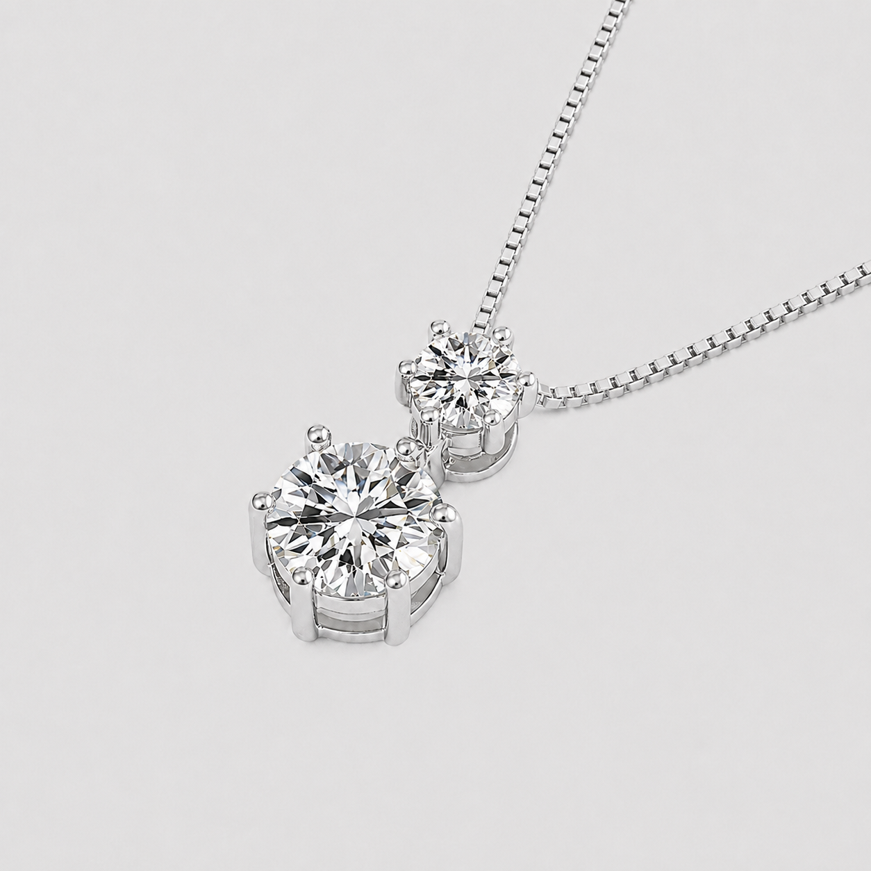 Line & Point CZ Necklace