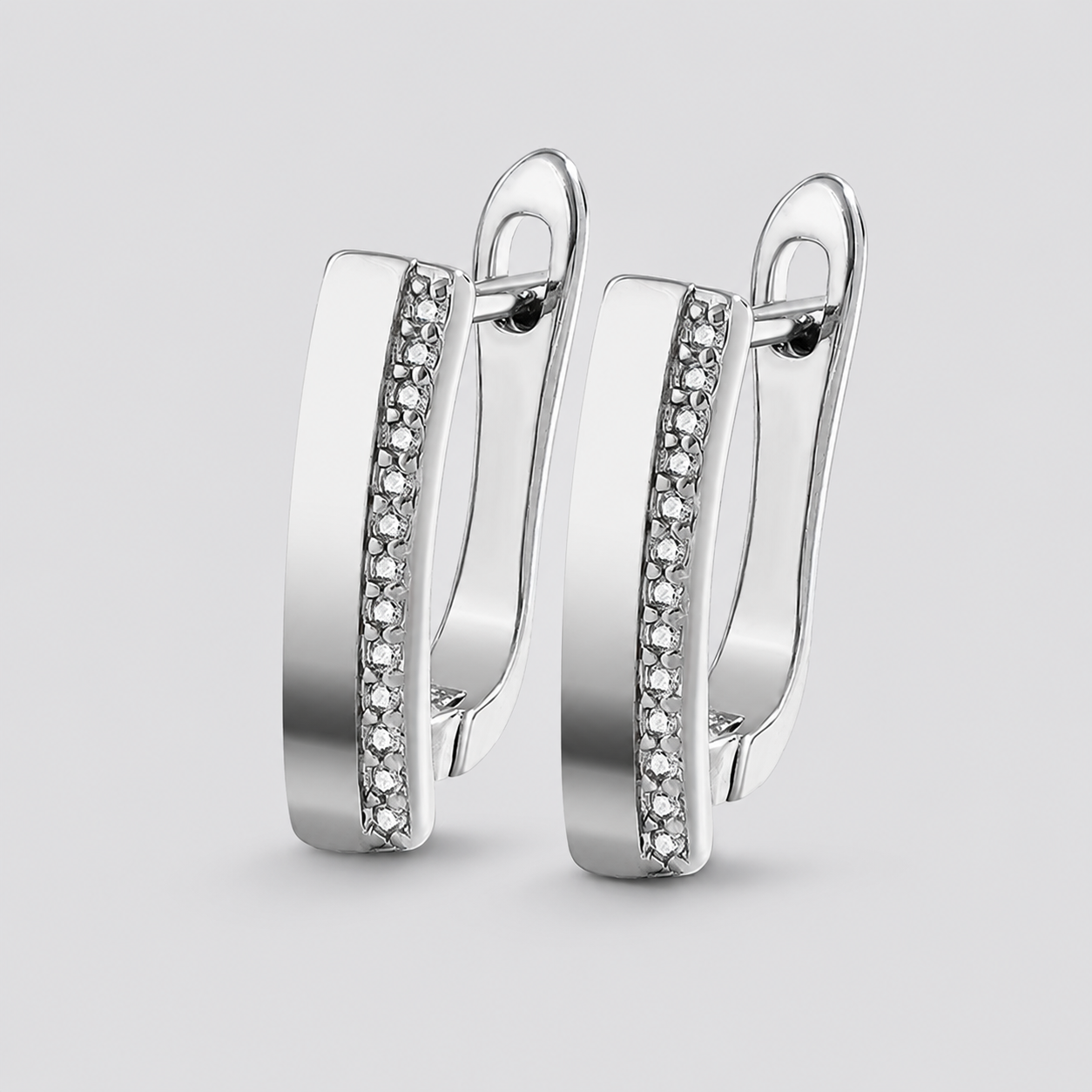 Slim Pavé Huggie Earrings