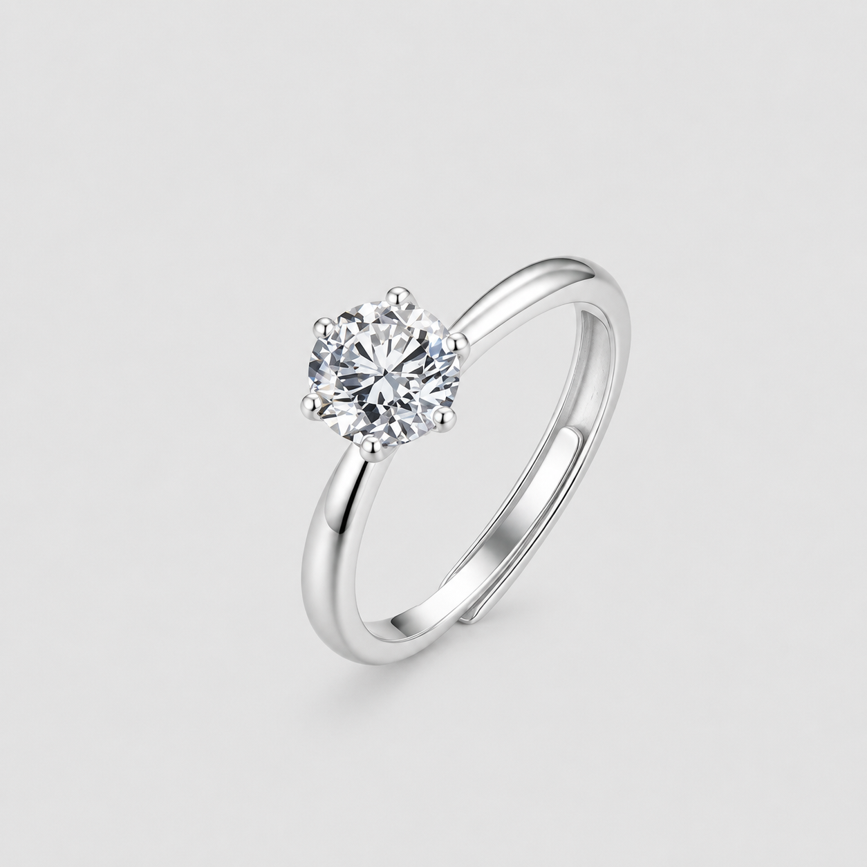 Solitaire Adjustable Ring