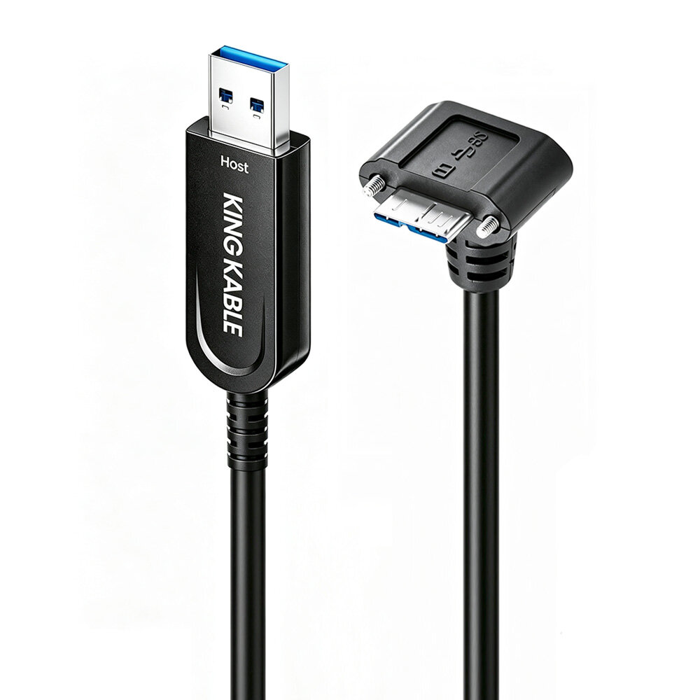 光纤USB3.1 Gen1 A公转Micro B公线T型上弯头
