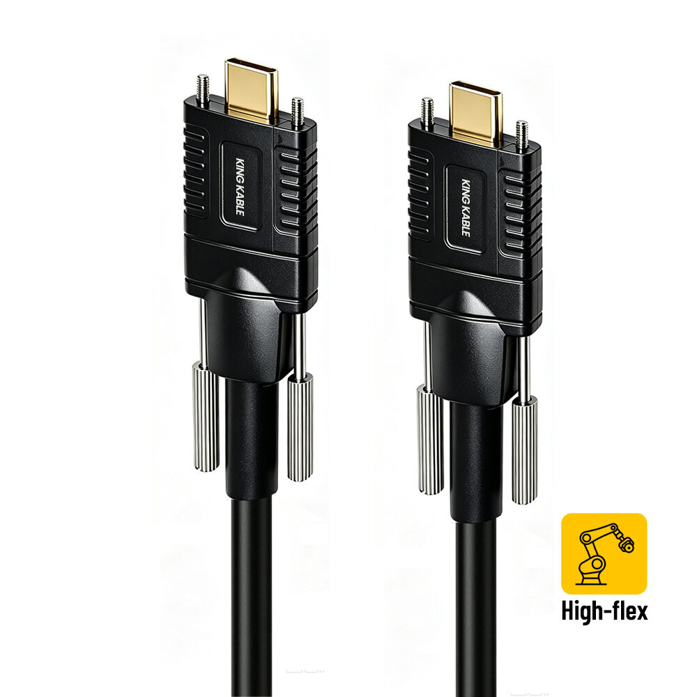 光纤USB3.1 Gen2 Type C带锁版高柔拖链线不兼容USB2.0版