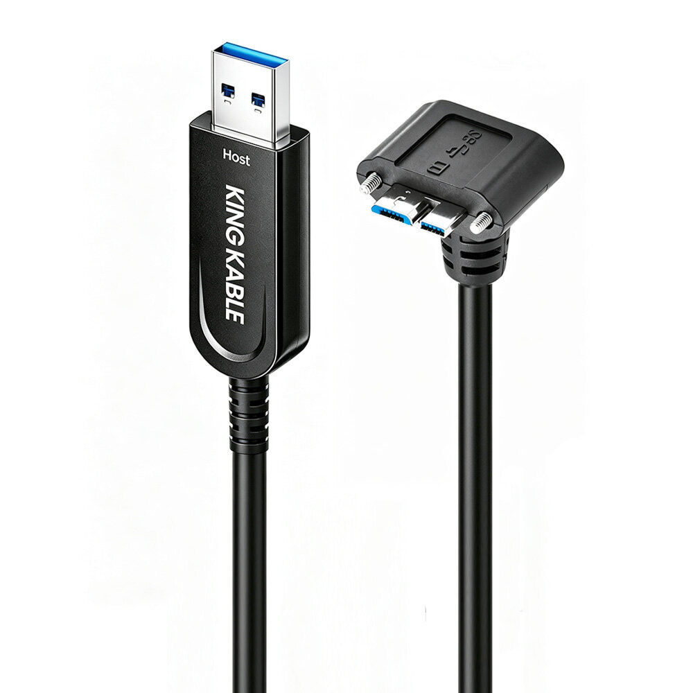 光纤USB3.1 Gen1 A公转Micro B公线T型下弯头