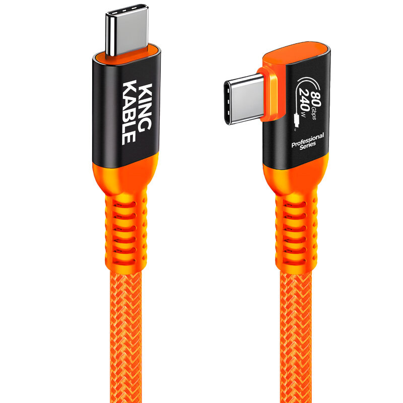 铜芯USB4 Gen4直转弯头全功能数据线