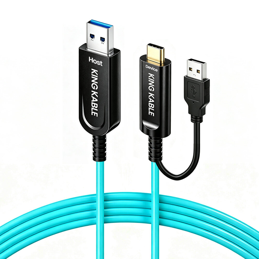 纯光纤USB3.1 Gen2 A公转C公线带备用供电线