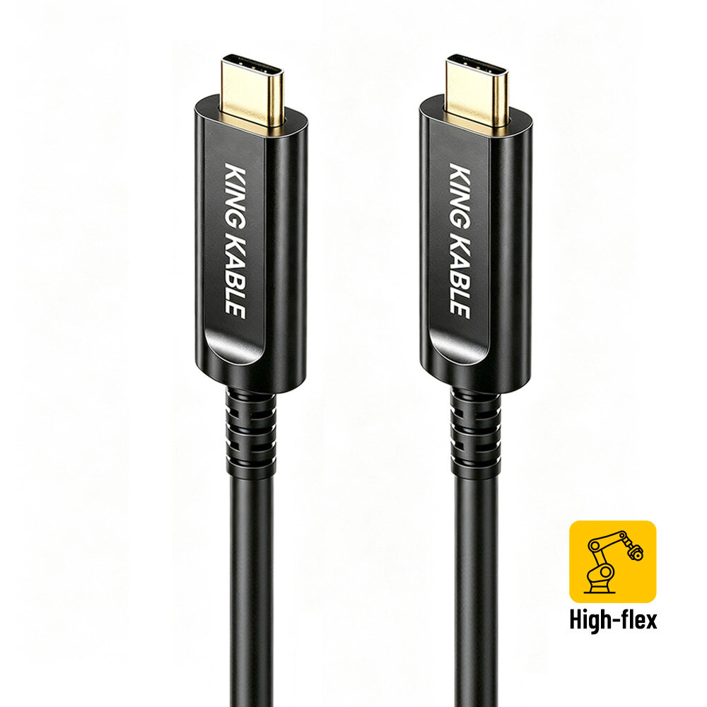 光纤USB3.1 Gen2 Type C无锁版高柔拖链线兼容USB2.0版