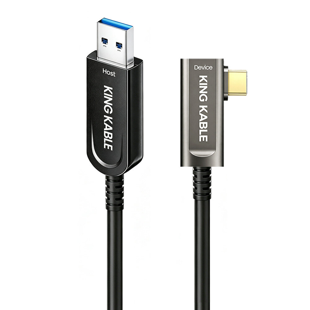 光纤USB3.1 Gen2 A直头转C弯头线兼容USB2.0版