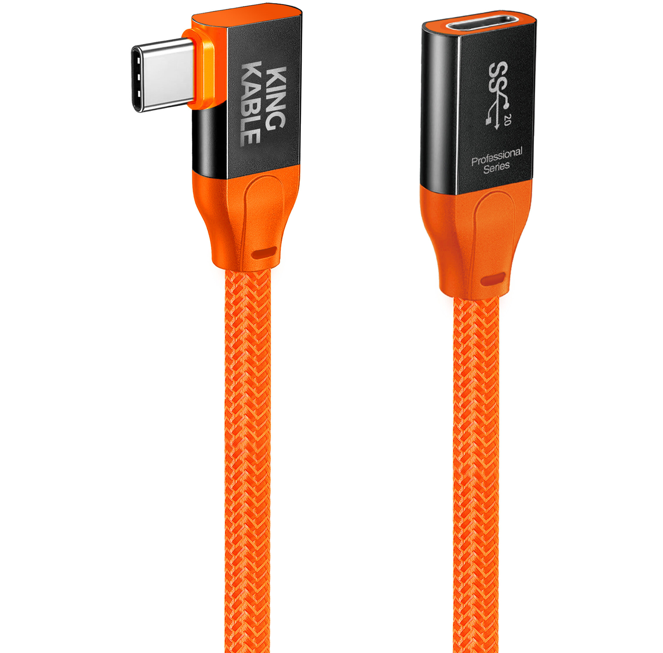 铜芯USB3.2 Gen2 TypeC弯头延长线全功能数据线