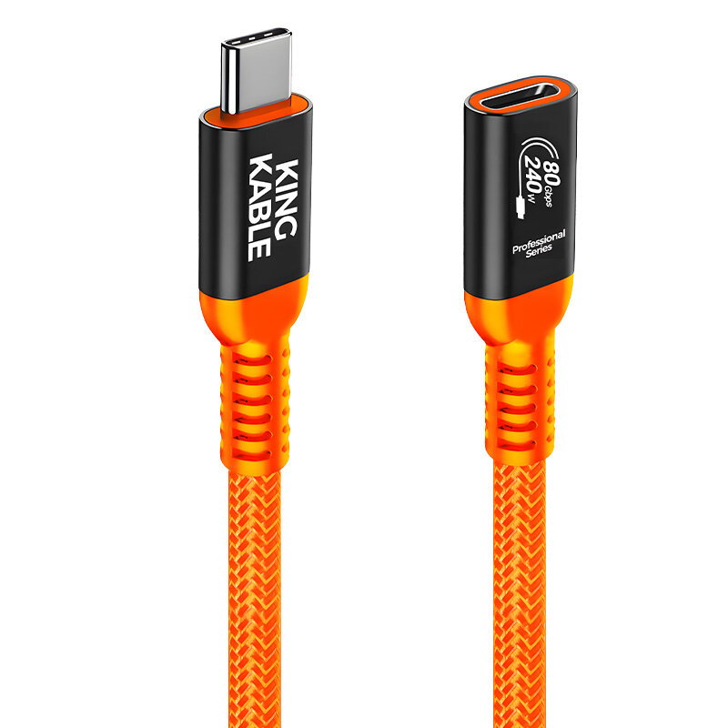 铜芯USB4 Gen4公对母延长线