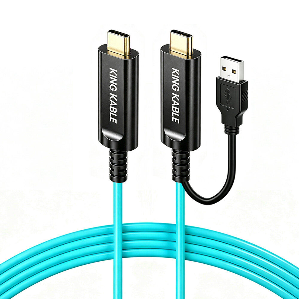 纯光纤USB3.1 Gen2 C公转C公线带供电线