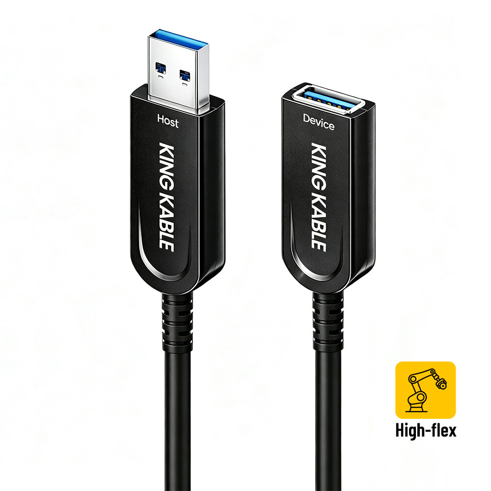 光纤USB3.1 Gen2 A公对A母高柔拖链线兼容USB2.0版