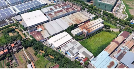 Yilink PC Sheet Factory 40000 sqm Facility in Foshan China - Aerial View of Manufacturing Plant