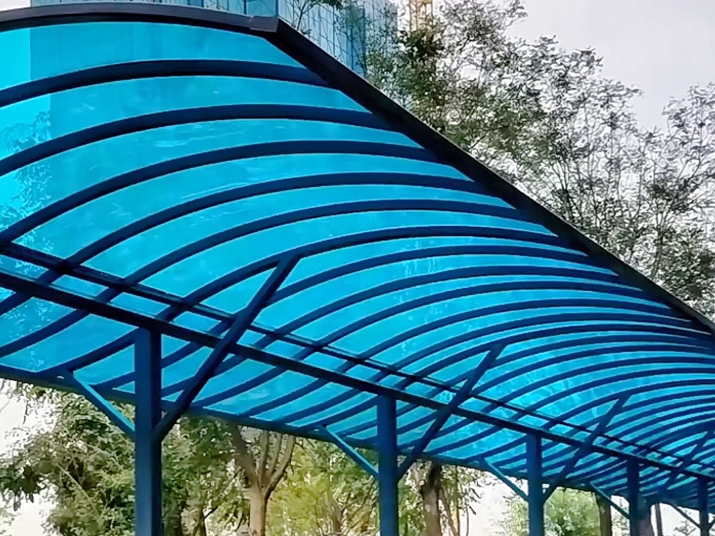 PC Solid Sheet Application Example 2 - Building Skylight Greenhouse Carport
