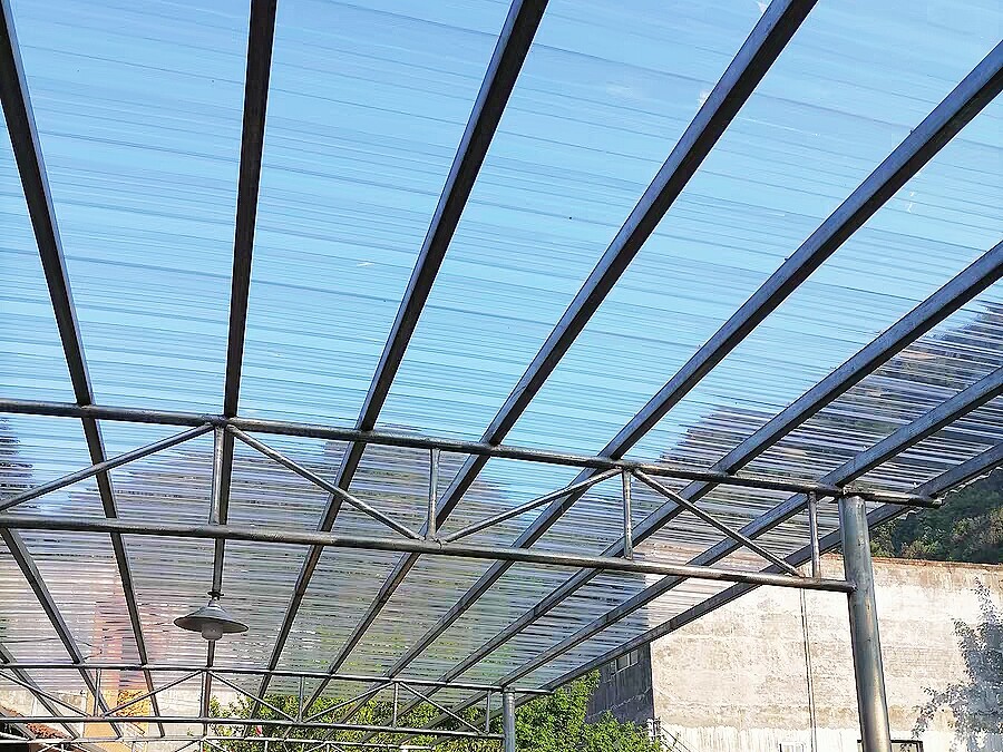 Agricultural Greenhouse Project - Large-scale agricultural greenhouse with PC corrug... Using PC Corrugated Sheet 1.5mm