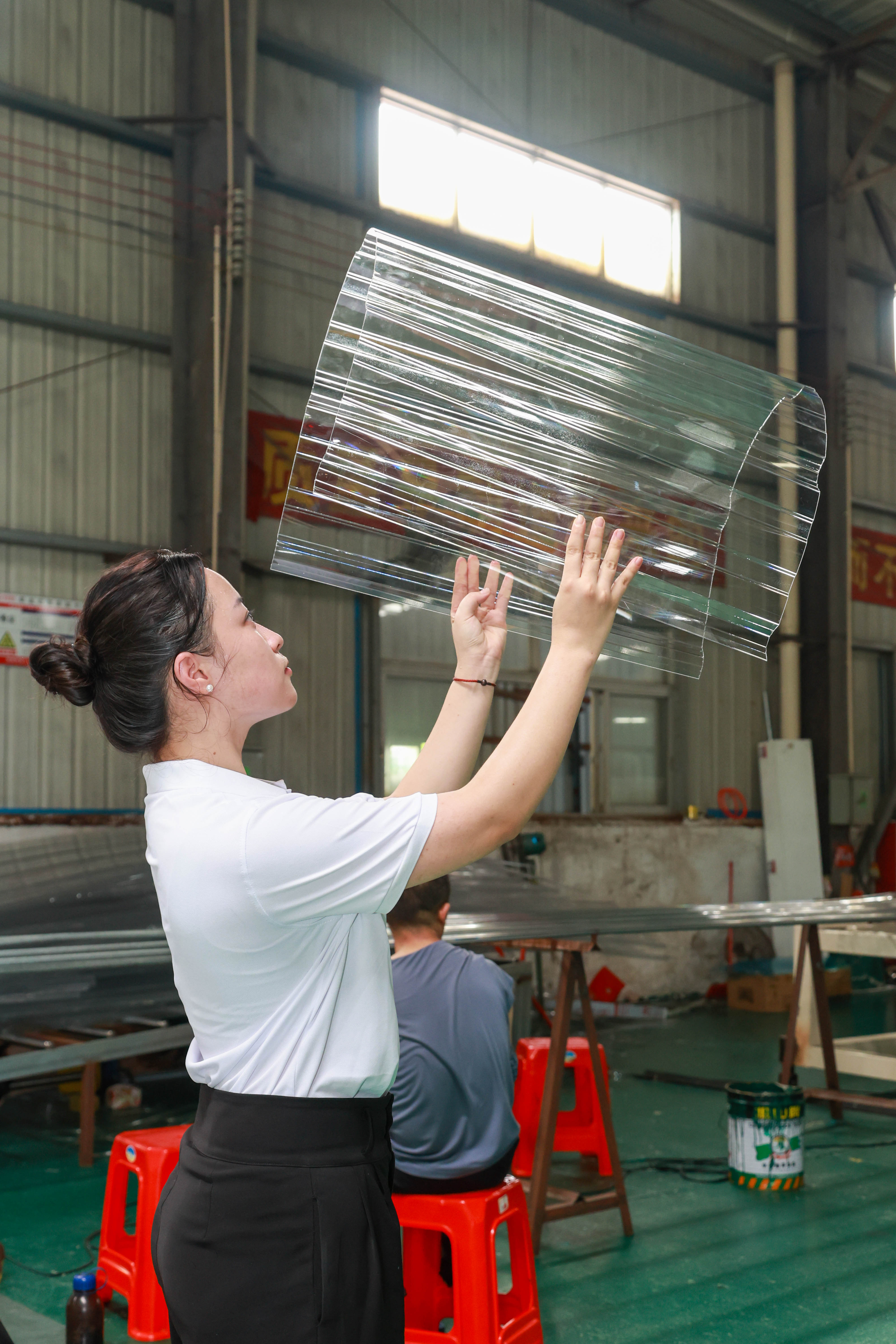PC Corrugated Sheet Manufacturing Process 2 - Yilink Factory Production Line