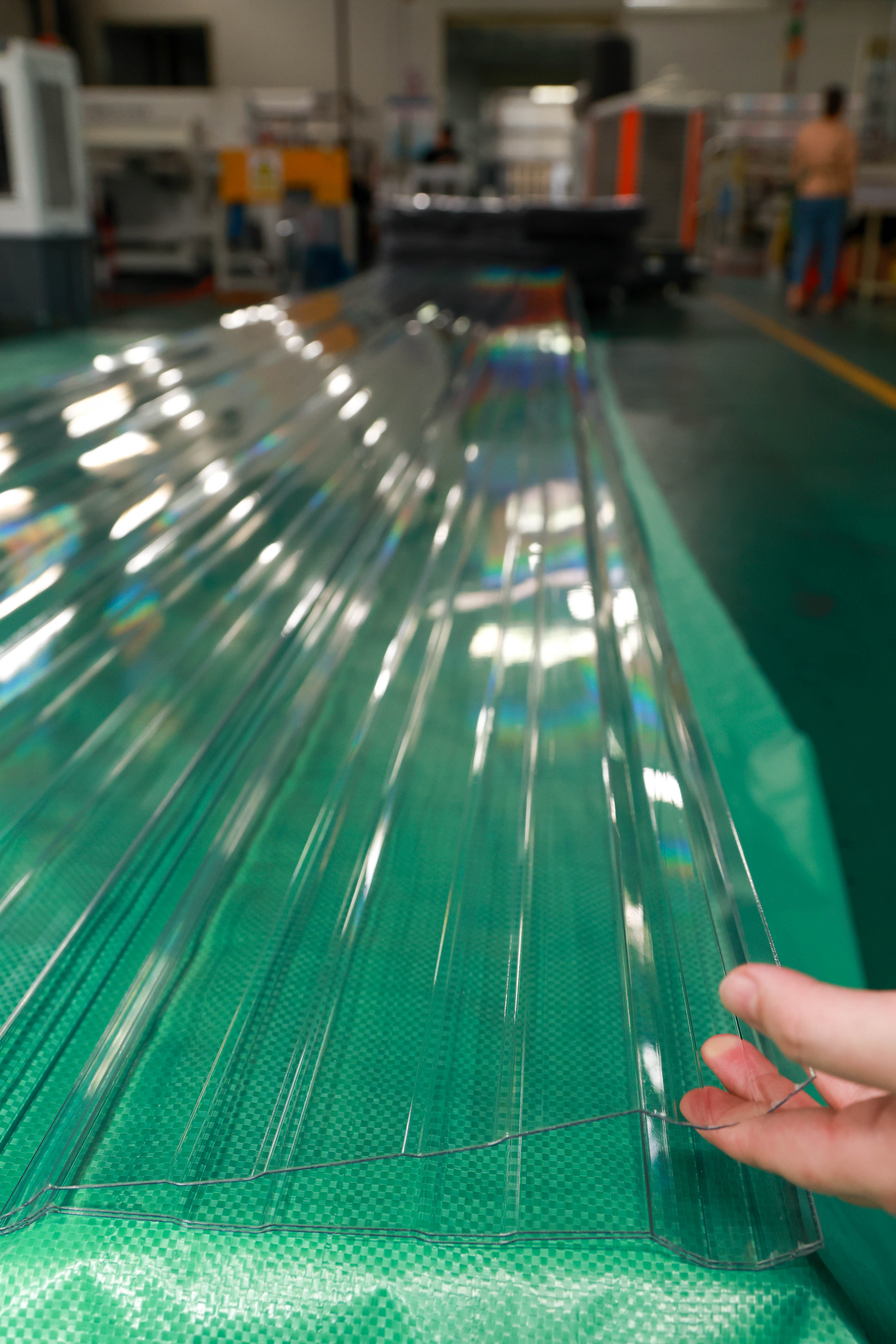 PC Corrugated Sheet Manufacturing Process 1 - Yilink Factory Production Line