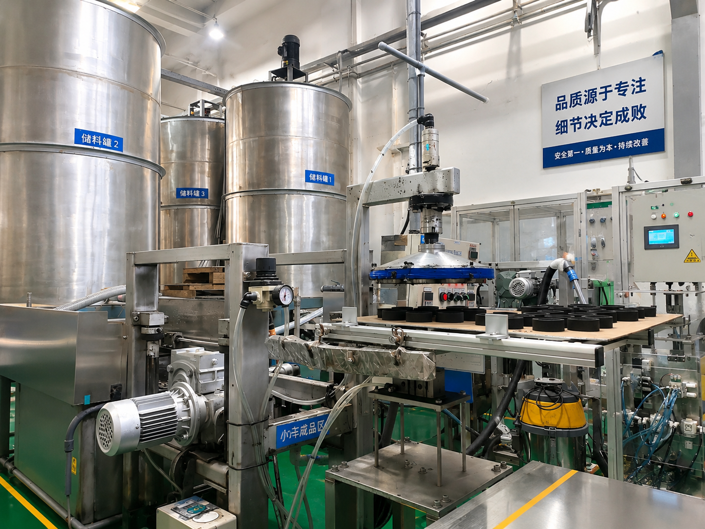 Wet molding production line