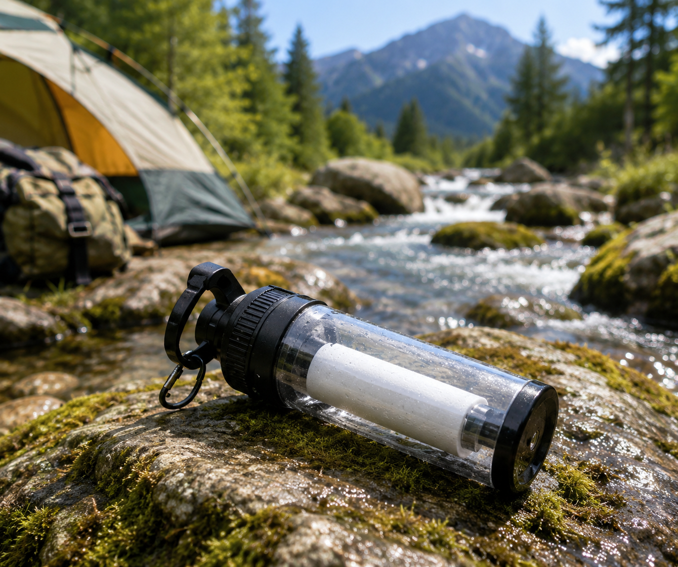 Portable water filter cartridge