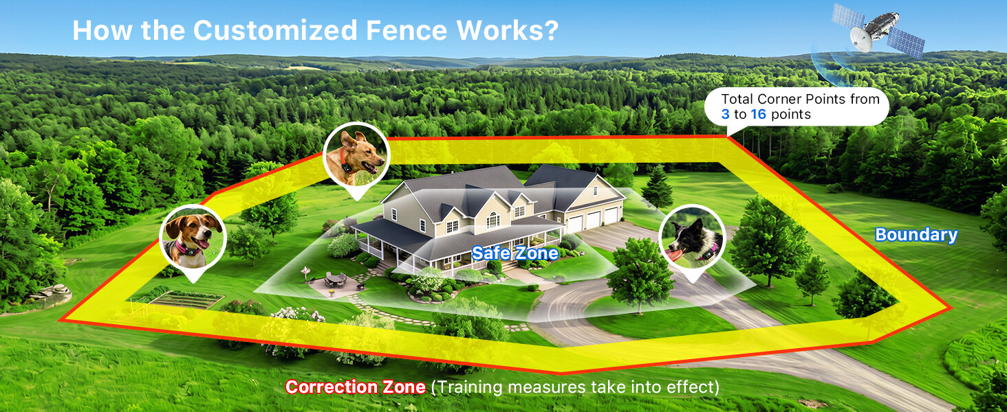 Attefine GPS dog fence irregular boundary setup demonstration