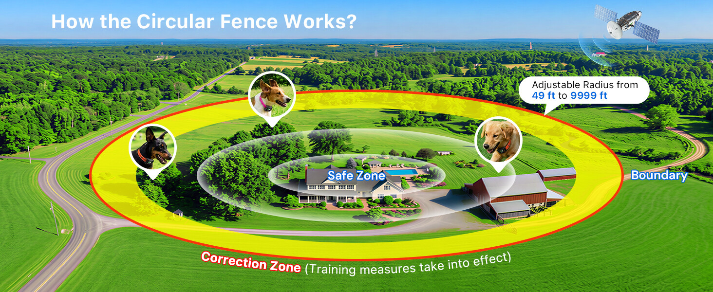 Attefine GPS dog fence circular boundary setup demonstration