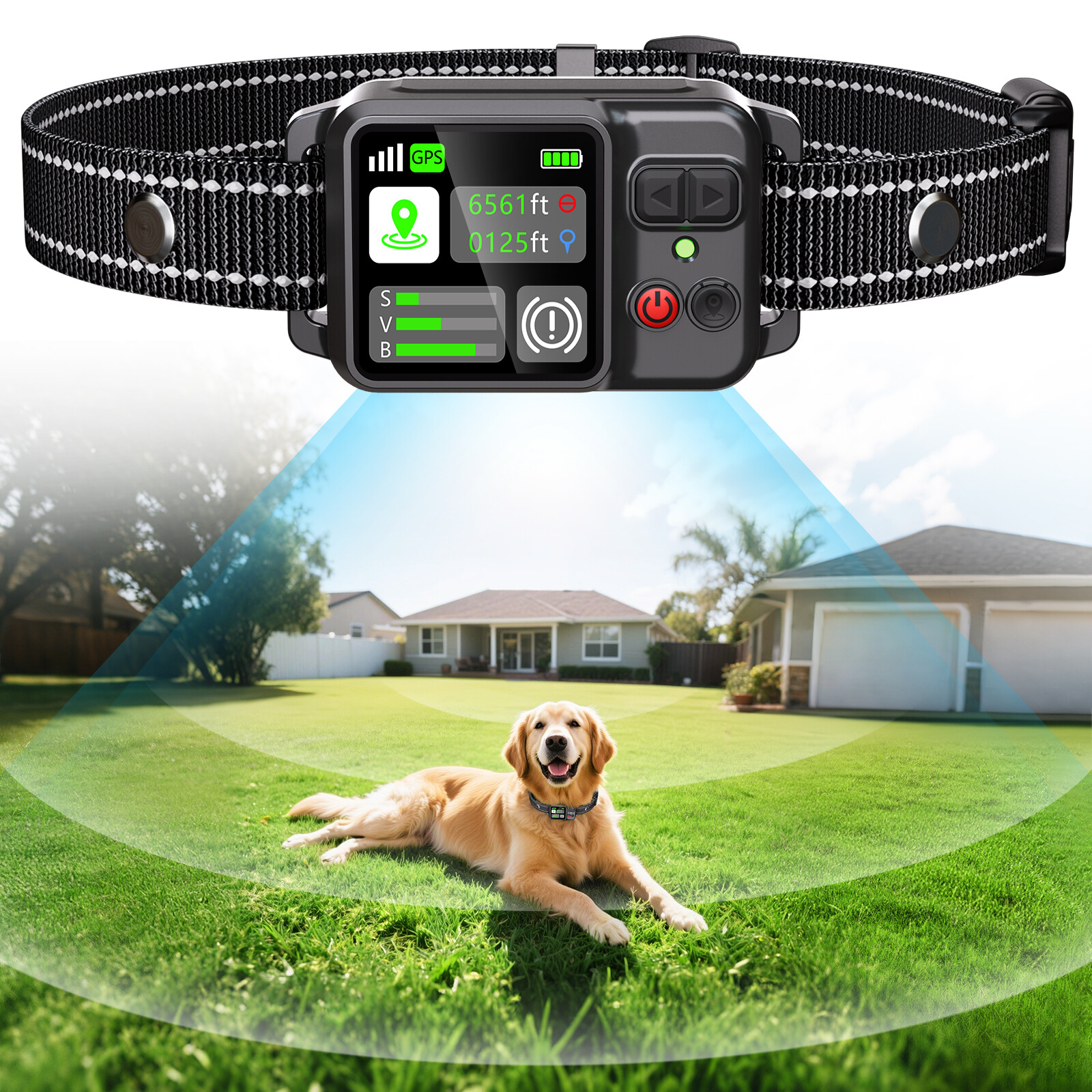 Attefine ZF500 GPS dog fence collar - Black