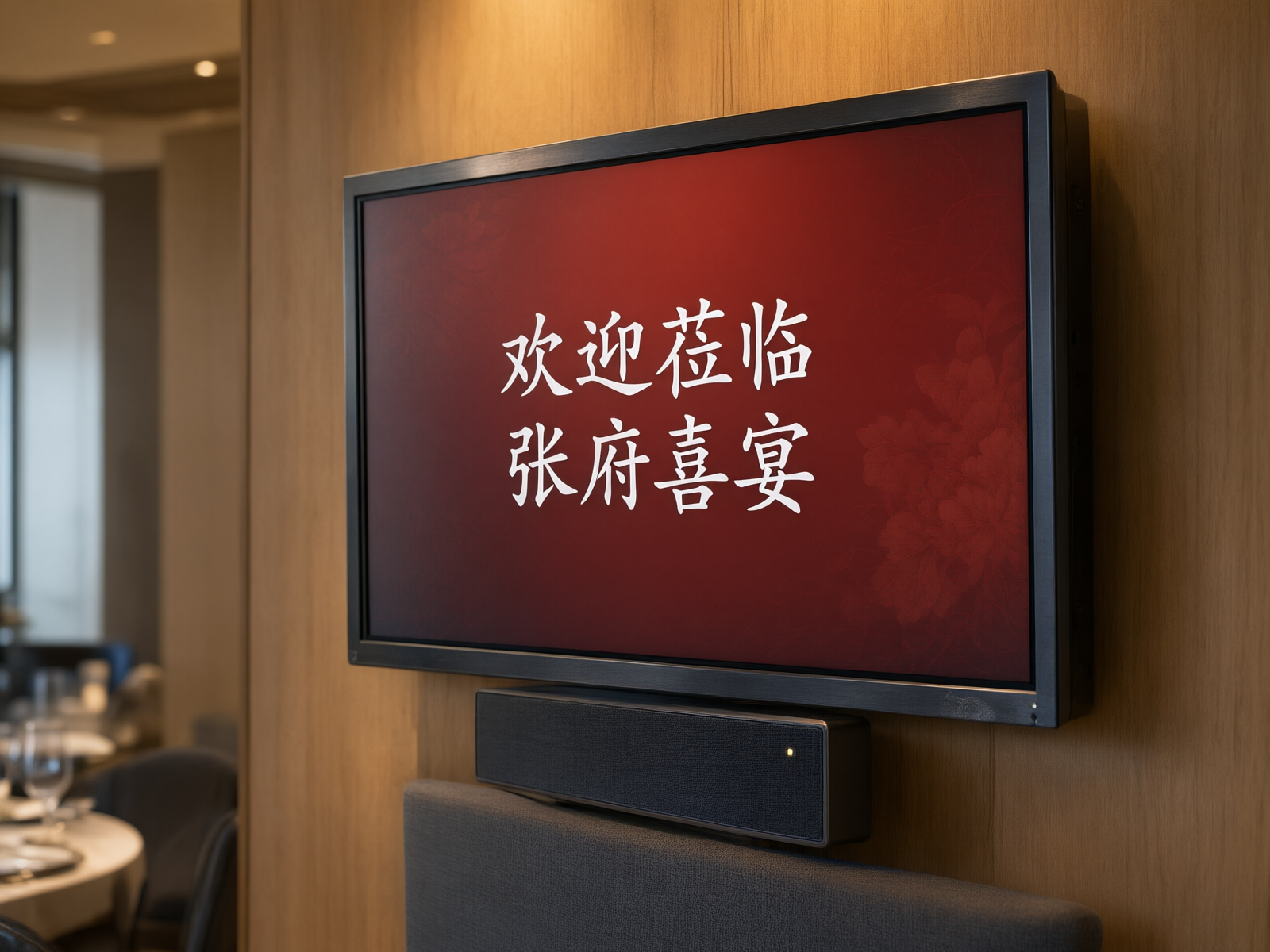孔雀AI信发一体机展示宴席欢迎词