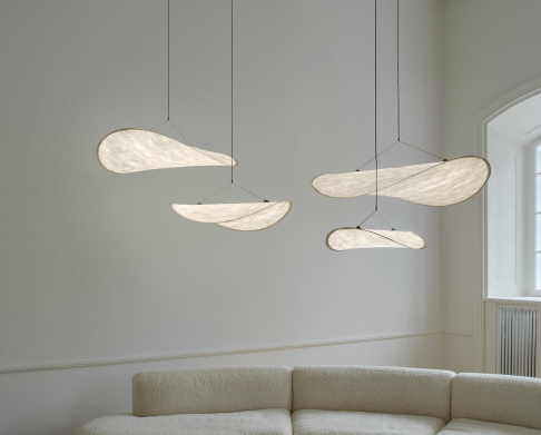 Silk Lotus Leaf Pendant Light
