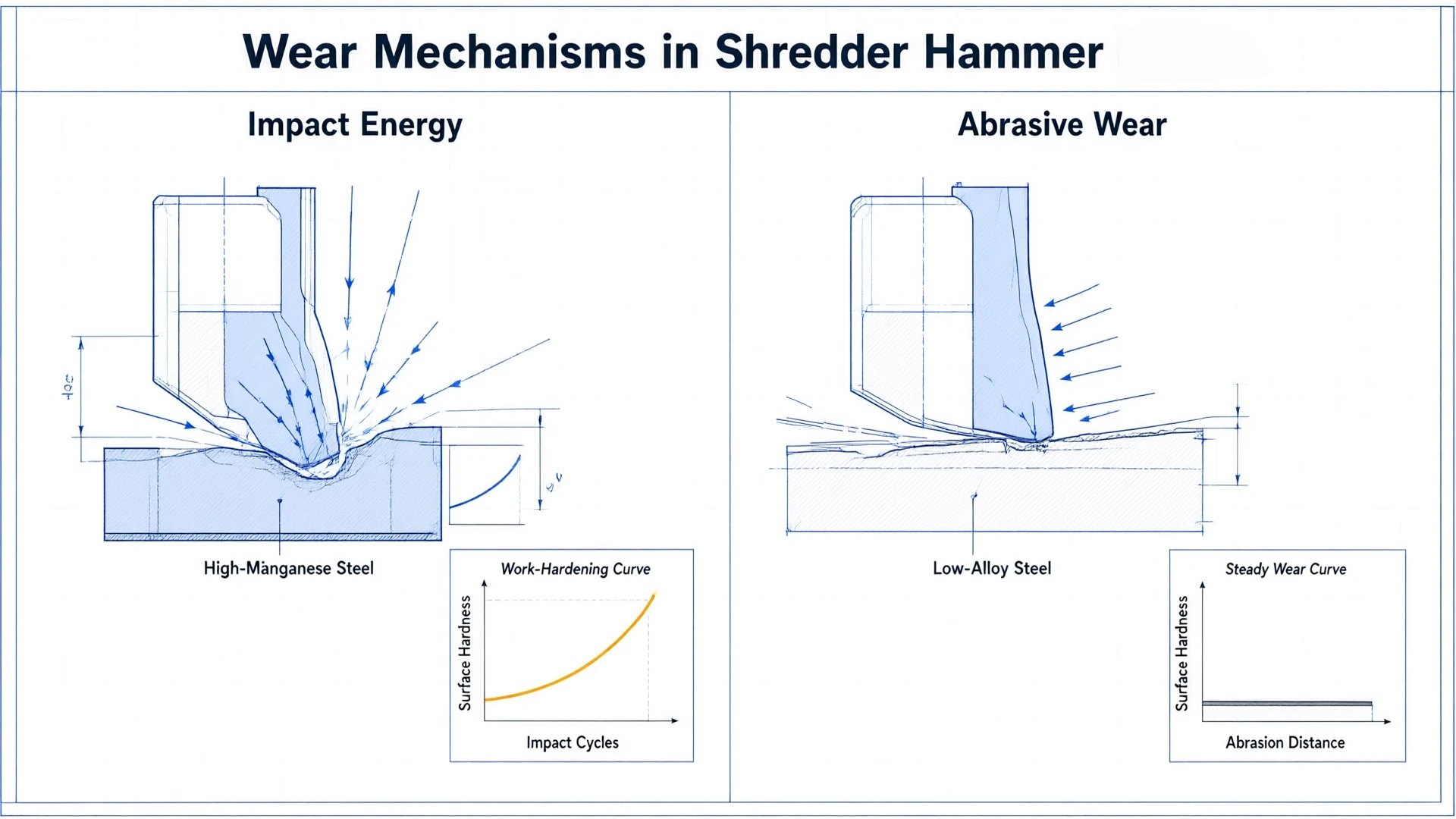 Shredder Hammer Material Selection: Matching Chemistry to Impact and Abrasion