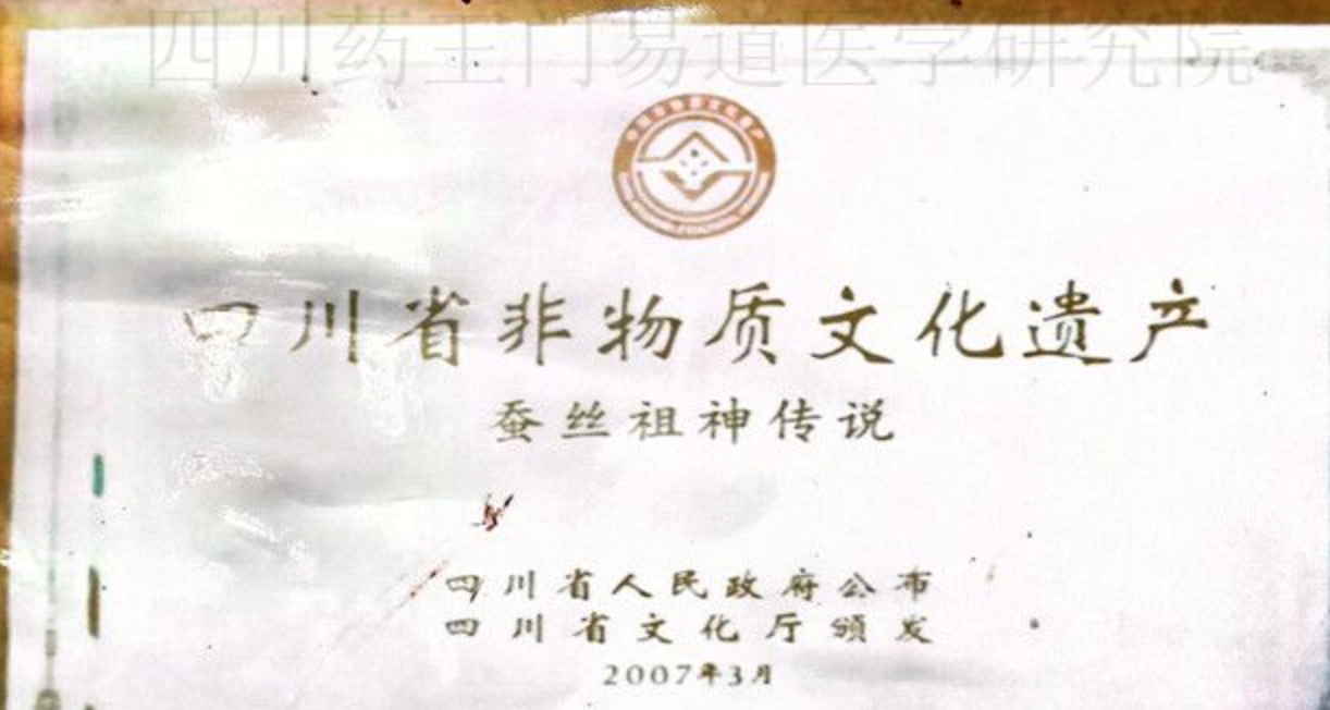四川省非物质文化遗产证书