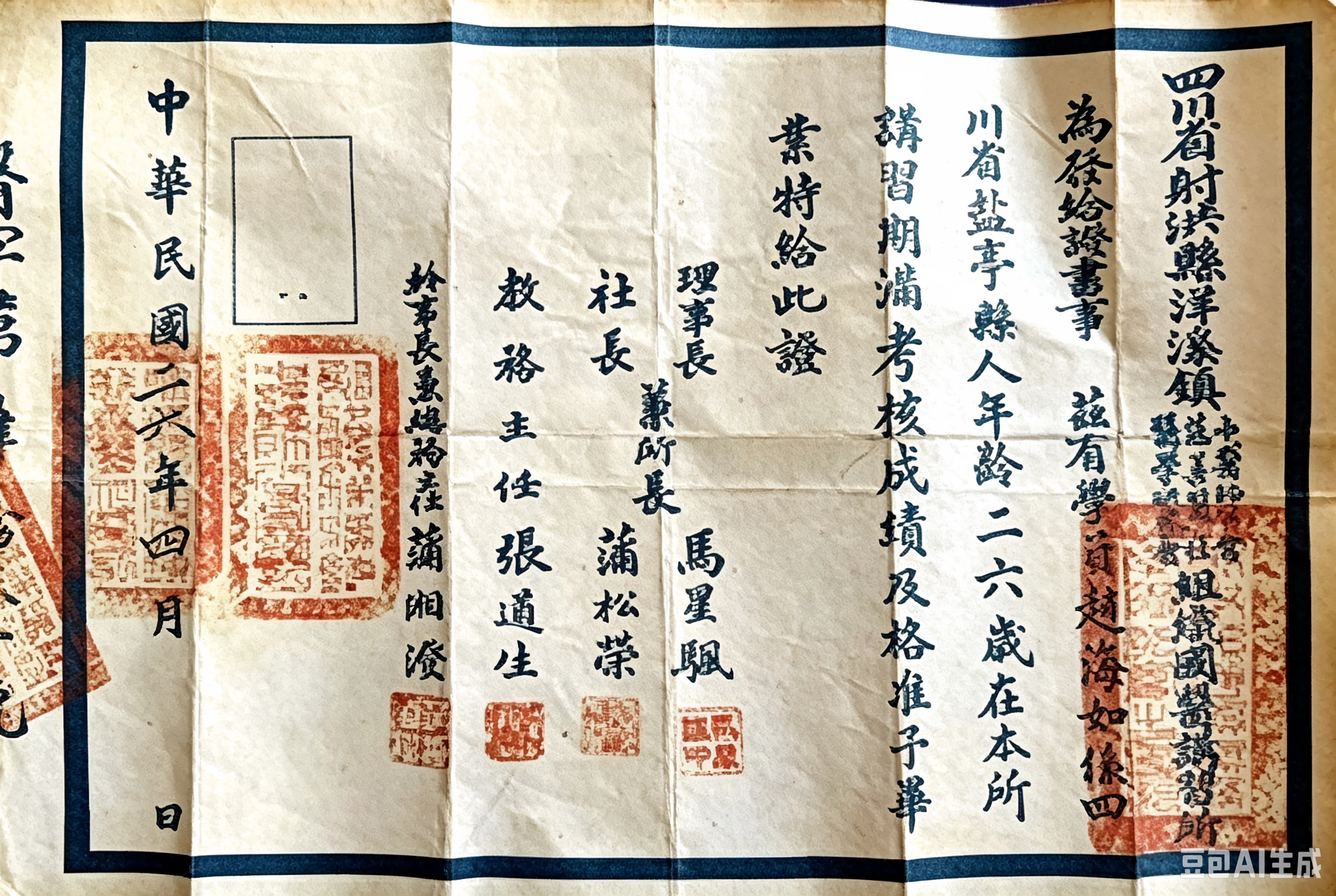 赵海如国医讲习所证书